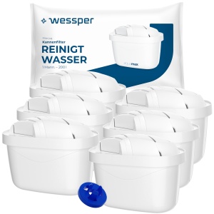 Cartuse filtrante Wessper AquaMax cu PIN 6 bucati compatibile Brita Dafi BWT
