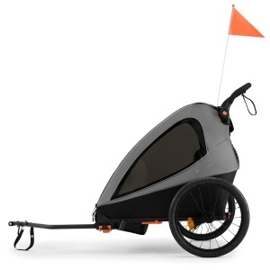 Carucior 2-in-1 Kinderkraft NAVA pentru 2 copii, roti umflate, gri - Img 4