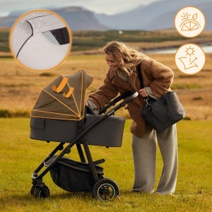 Carucior 2-in-1 LIONELO AMBER PLUS pentru copii, 0-4 ani, max 22kg - Img 11