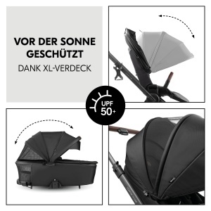 Carucior 2in1 Hauck Comfort N Care Set Black Genti Guma Pliere Compacta - Img 7