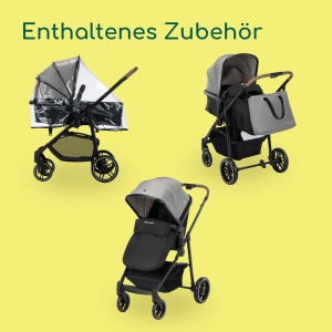 Carucior 3 in 1 Bebeconfort Haze Trio Lux, 0-4 ani, Culoare Gri - Img 8