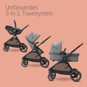 Carucior 3 in 1 Maxi-Cosi Zelia S, Compact, 0-4 ani, Culoare Gri - Img 2