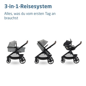 Carucior 3 in 1 Maxi-Cosi Zelia Select, 0-22 kg, Compact, Culoare Gri - Img 2