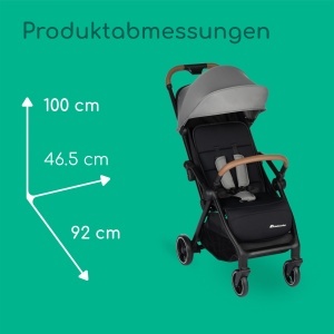 Carucior Bebeconfort Sunlite, 0-4 ani, 22 kg, Compact, Gri Tinted - Img 9