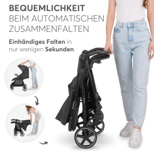 Carucior copii KikkaBoo Alexa usor compact negru pana la 22 kg - Img 9