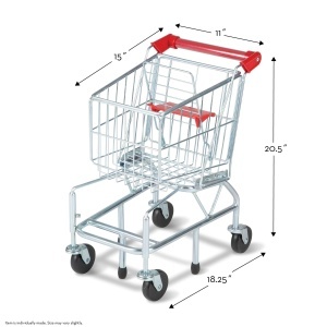 Carucior de cumparaturi Melissa Doug, inaltime maner 52 cm, pentru copii de la 3 ani - Img 4
