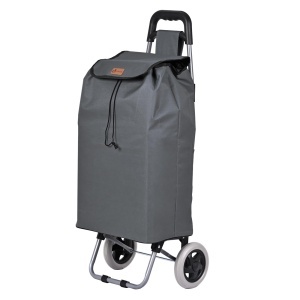 Carucior de cumparaturi VOUNOT, 59L, 2-in-1, cu roti, gri inchis