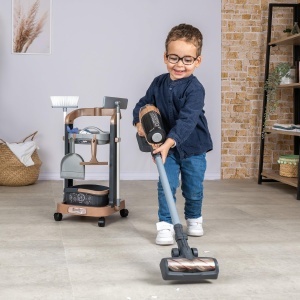Carucior de curatenie Smoby cu aspirator, 11 accesorii, reciclabil - Img 3