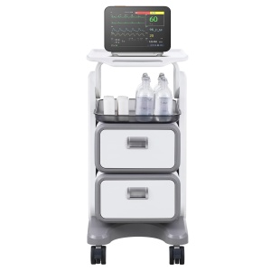 Carucior de laborator VEVOR FY-1T2C, 50 kg, 2 sertare, alb - Img 9