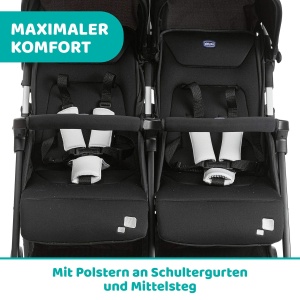 Carucior gemeni Chicco OHlala Twin ultra-usor pliabil protectie UV UPF 50 - Img 8