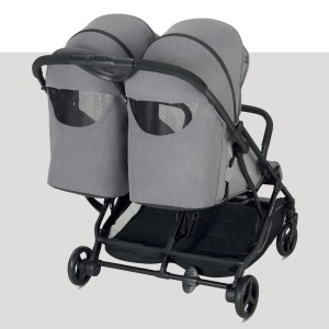 Carucior gemeni Inglesina Twin Sketch, ultralight, compact, gri, UPF 50 - Img 2