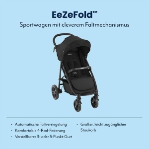 Carucior Graco EeZeFold, Faltabil, Negru, Pana la 15 kg - Img 2