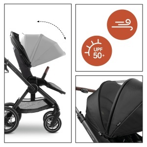 Carucior Hauck Comfort N Care Black 22 kg Roti All-Terrain Protectie UV50 - Img 6