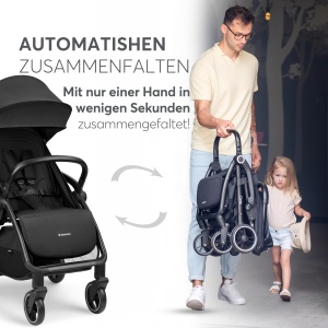 Carucior KikkaBoo CIELA Negru Pliere Automata Usor si Compact - Img 4