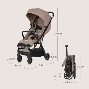 Carucior Lionelo Bess pentru copii 0-4 ani, 22 kg, 360 roti pivotante, usor - Img 10