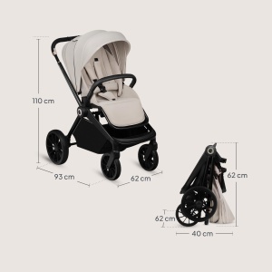 Carucior Lionelo Mika Plus pentru copii 6-48 luni, 22 kg, pliabil - Img 13