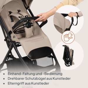 Carucior Lionelo Tansi pentru calatorii, 22 kg, compact, cu sistem de pliere - Img 6