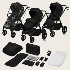 Carucior multifunctional Lionelo Layla 2 in 1 0-48 luni roti PU pivotante suspensie completa - Img 10