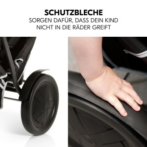 Carucior pentru copii hauck Freerider Black, pentru 2 copii, compact, cu functie de culcare - Img 7