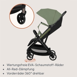 Carucior pentru copii Lionelo Julie Air, 7.5 kg, sistem de pliere automata, roti pivotante - Img 4