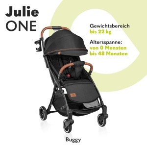 Carucior pentru copii Lionelo Julie One pana la 22 kg spatar si suport picioare reglabile pliere compacta accesorii incluse - Img 2