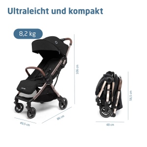 Carucior pentru copii Maxi-Cosi Eva3, 0-4 ani, 0-22 kg, usor si compact, negru - Img 4