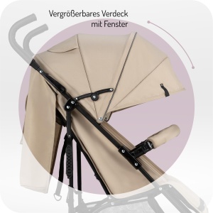 Carucior pentru copii MoMi AKIRA, 5 puncte de siguranta, 8 kg, cu protectie ploaie - Img 6