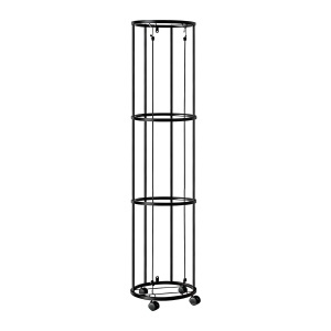 Carucior pentru mingi Relaxdays, 148,5 x 33 cm, cu 4 roti, negru - Img 9