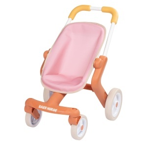 Carucior pentru papusi Smoby Baby Nurse, roti multidirectionale, cadru metalic, pentru papusi pana la 42 cm