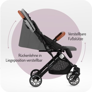 Carucior pliabil MoMi ESTELLE pentru copii pana la 15kg, 7.5kg, cu functie de relaxare - Img 3