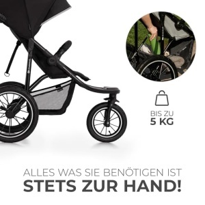 Carucior sport Kinderkraft HELSI 2 Negru pana la 27 kg roti mari gonflabile functie de inclinare - Img 12