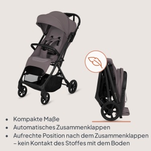 Carucior sport pliabil Lionelo Tansi, pana la 22 kg, roti GravelTech, pozitie de somn, UPF50 - Img 4