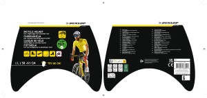 Casca bicicleta Dunlop cu vizier detasabil, marimea L, 58-61 cm, albaneagra - Img 5