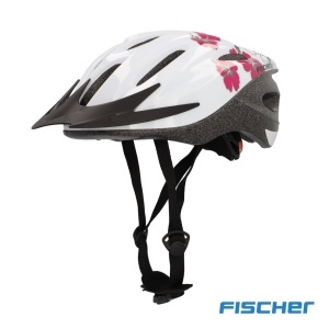 Casca de bicicleta Fischer Hawaii, SM, 54-59 cm, alba cu roz - Img 2