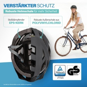 Casca de bicicleta FISCHER Urban Levin, SM, 52-59 cm, gri, cu sistem de iluminare - Img 3