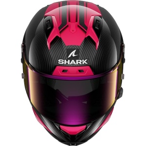 Casca moto SHARK AERON CARBON SKIN Violet Albastru, S - Img 3