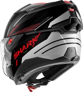 Casca moto SHARK OXO RYDGER, negru-argintiu-rosu, marime L - Img 3