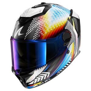 Casca Moto SHARK SPARTAN GT PRO CARBON STHYR Carbon Alb Crom, L