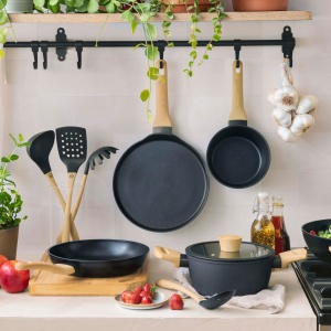 Caserola cu capac MasterChef, 20cm, antiaderenta, aluminiu, pentru toate plitele - Img 9
