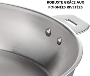 Caserola Lagostina Salvaspazio din inox 1810, 26 cm, pentru toate tipurile de plite - Img 2