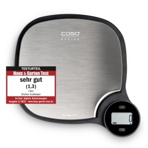 Caso Kitchen EcoMaster - Cantar de bucatarie design Evaluare test Foarte bun Cantar digital de bucatarie utilizare fara baterie prin Kinetic Energy Ca