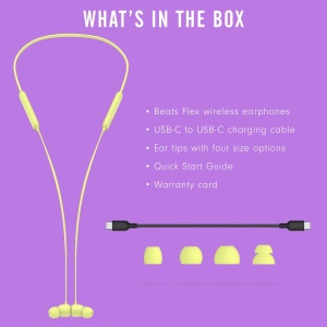 Casti audio Beats Flex Apple W1, Bluetooth, 12 ore autonomie, galbene - Img 6