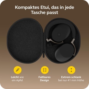 Casti audio Bluetooth Jabra Evolve3 85, cu microfon, ANC adaptiv, autonomie 25 ore, Negru - Img 6