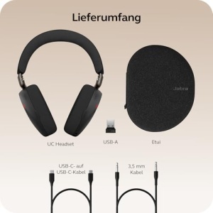 Casti audio Bluetooth Jabra Evolve3 85, Over-Ear, cu microfon, ANC adaptiv, Negru - Img 10
