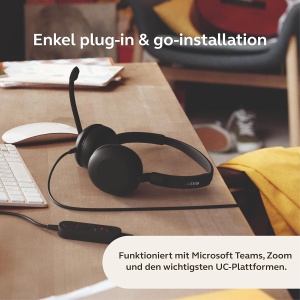 Casti audio Jabra Evolve 10 cu microfon cu anulare a zgomotului, USB-A, negru - Img 5