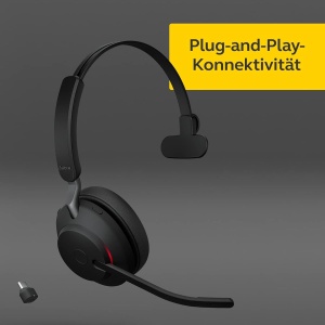 Casti audio Jabra Evolve2 65, mono, Bluetooth 5.0, noise cancelling, negru - Img 8