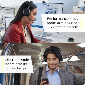 Casti audio Jabra Evolve2 75, wireless, cu 8 microfoane, ANC - Img 8