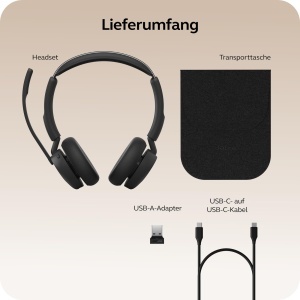 Casti audio Jabra Evolve3 45 Bluetooth cu microfon, USB-A, usoare si confortabile - Img 9