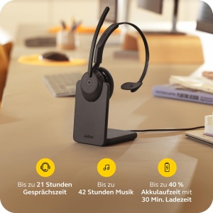 Casti audio Jabra Evolve3 45 Mono Bluetooth cu microfon, USB-A, pentru birou - Img 9