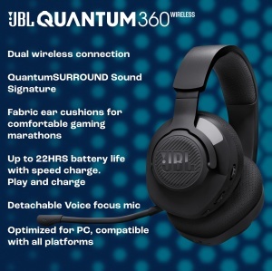 Casti audio JBL Quantum 360, wireless, 22 ore autonomie, negru - Img 4